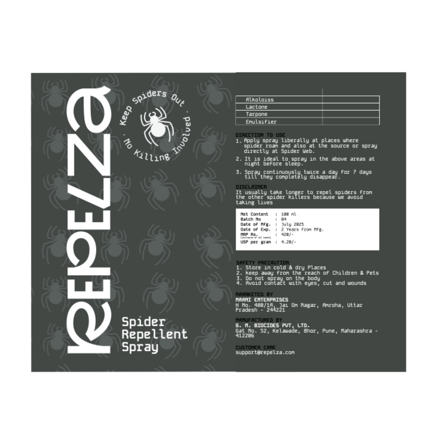 Spider repellent